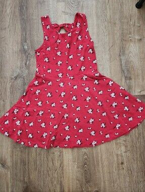 Cherokee Red Floral Dress XS 4/5